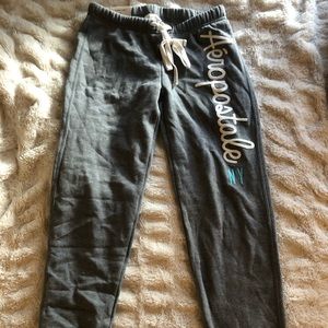 Grey Aeropostale classic cinch sweats